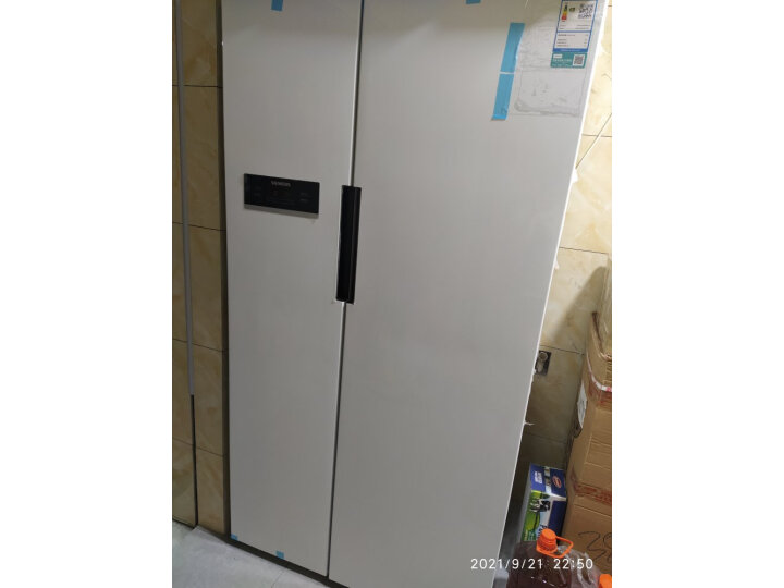 西门子(SIEMENS) 610升 变频风冷无霜冰箱双开门对开门冰箱 大容量（白色） BCD-610W(KA92NV02TI)