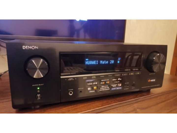 天龙（DENON）AVR-X1600H 音响 音箱 家庭影院7.2声道AV功放机 4k直通 eARC杜比全景声 蓝牙WIFI ALLM黑色