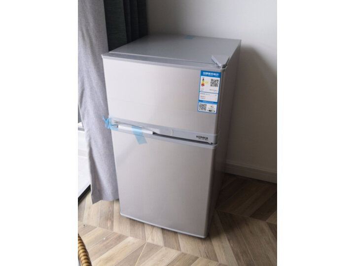 康佳（KONKA）102升 双门小冰箱 迷你小型 冷冻冷藏 家用两门 宿舍租房电冰箱 BCD-102S以旧换新